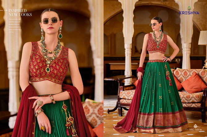 Raghavi By Kreshva Silk Wedding Wear Lehenga Choli Orders In India